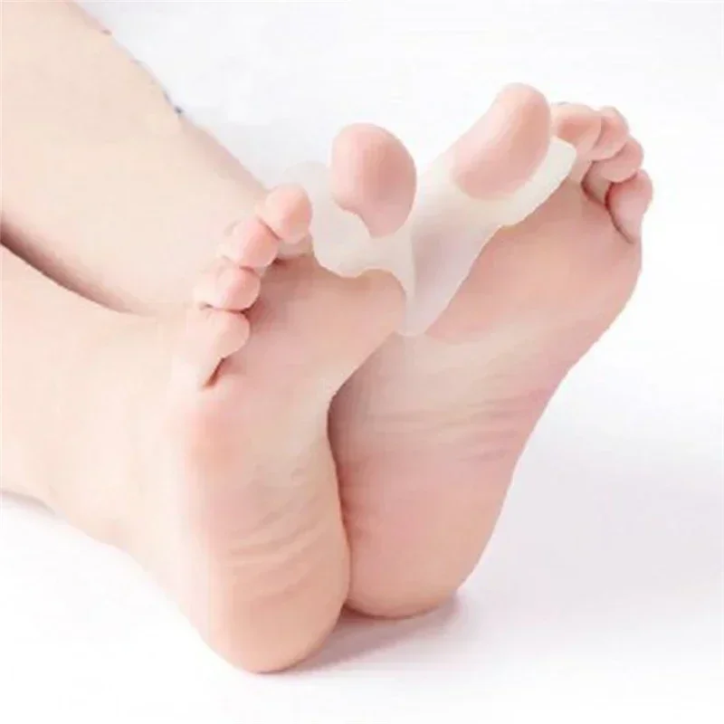 1 Paar Silikon-Gel-Zehenspreizer für den großen Zeh, Korrektor, Schutz für den kleinen Zeh, Hallux-Valgus-Zehenglättung, Fußpflege, Schmerzlinderungspolster