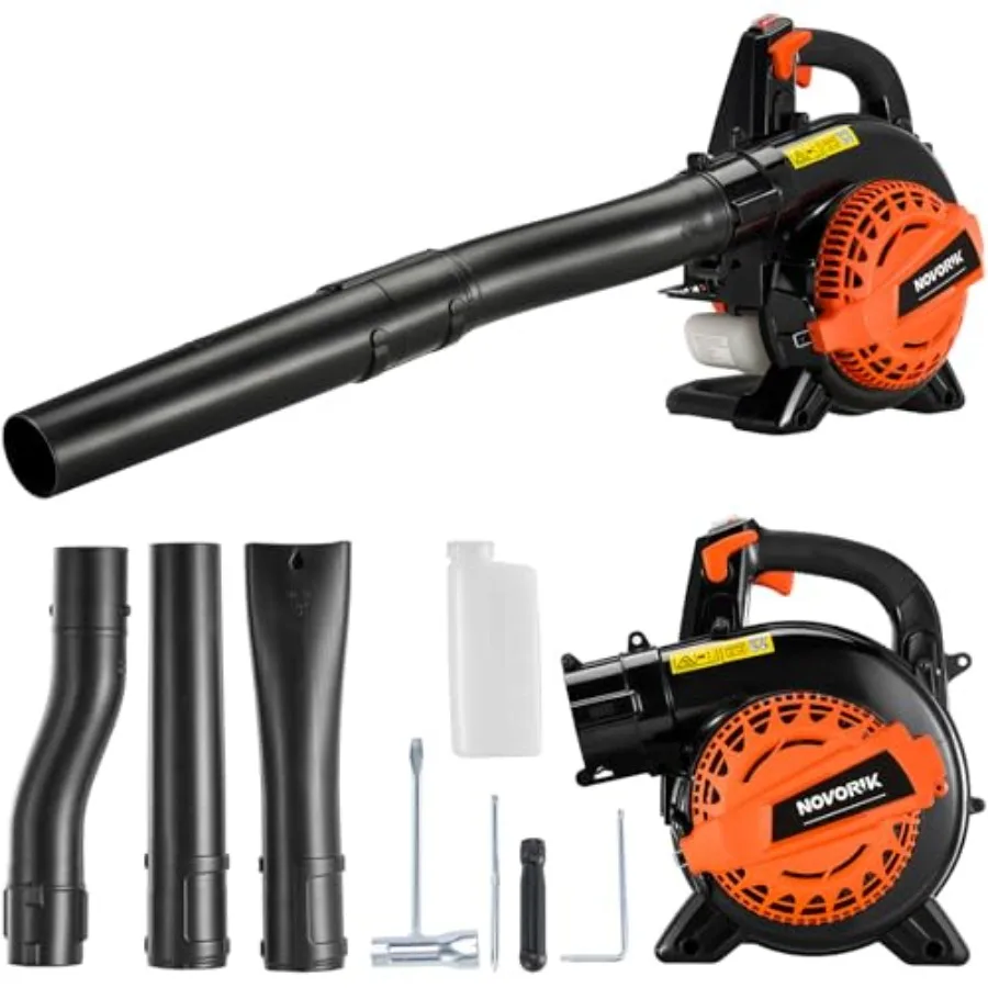 

25CC Gas Leaf Blower 420-CFM 150-MPH 2 Cycle Handheld Leaf Blower for Lawn Care Leaf Cleaning and Snow Removal Orange