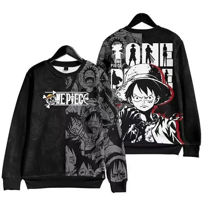 Sweatshirt mit One-Piece-Anime-Motiv, Rundhalsausschnitt, langärmelig, lässige, lockere Jacke, Unisex. – Detail 3