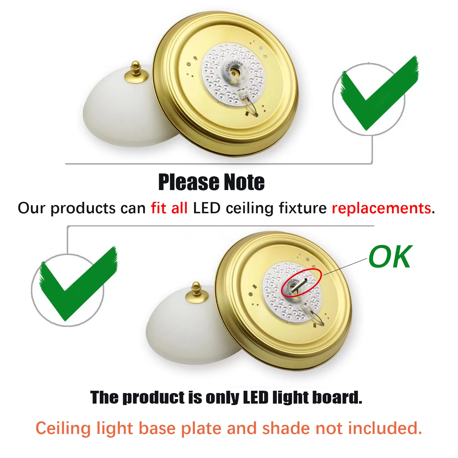 LED Panel Light Ceiling Lamp LED Module AC220V Round Replacement LED Light Board 20W 40W For Ceiling Lamp And Ceiling Fan lights