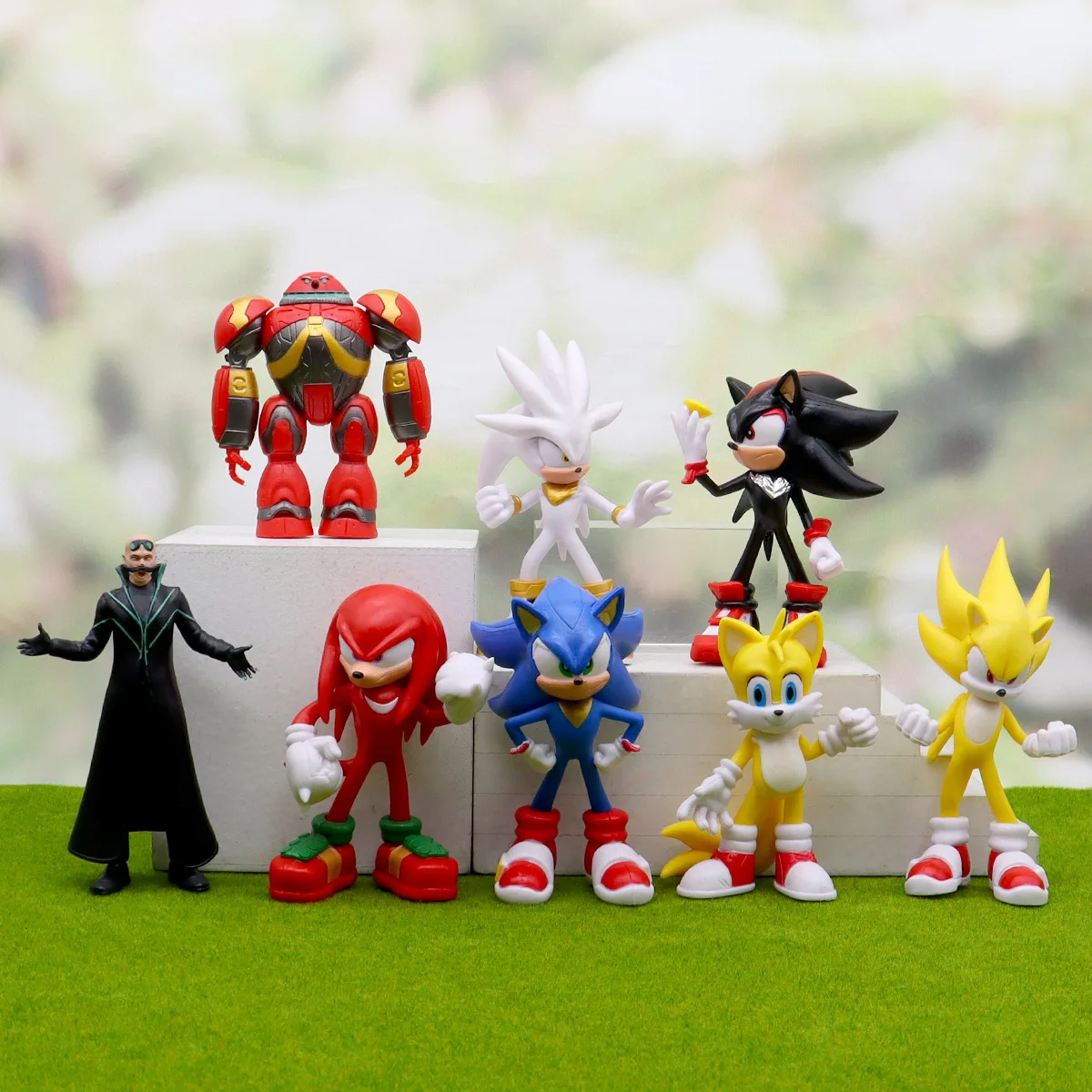 8 Style Hot Selling Sonics Shadow the Hedgehog Film and Television PVC Character Toy Hedgehog Shadow Tail Figure Model Dolls Toy