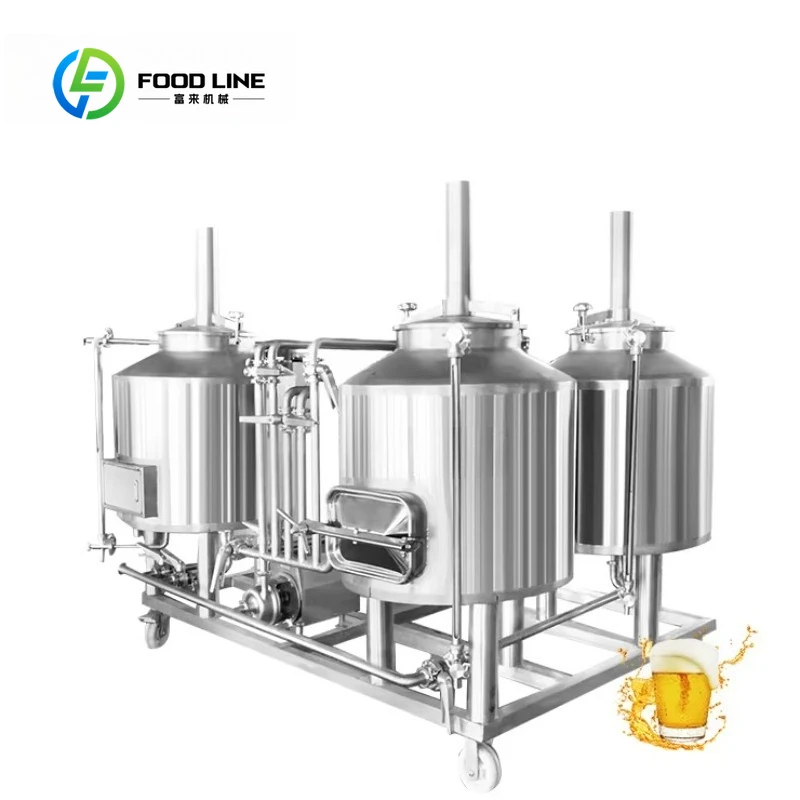 Línea de Producción de Cerveza de Tamaño Mediano Personalizada con Garantía, Estable, Apta para Distribuidores Globales de Equipos de Procesamiento de Cerveza