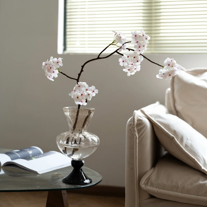 Französische Antike Glasvase Dekoration Wohnzimmer Blumenarrangement Hochwertiges Gefühl Luxuriöse Esstisch-Dekoration