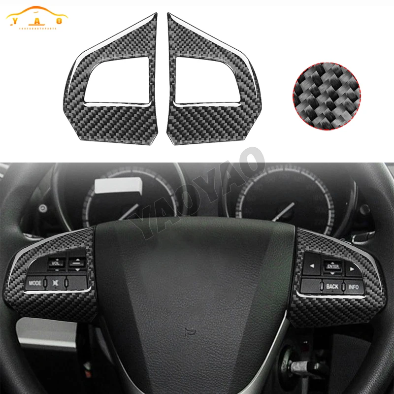 Carbon Fiber Decorative Car Various Parts Cover Trim Sticker For Mazda 3 2010 2011 2012 2013 Car Interior Accessories