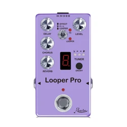 ROWIN RE-05 Looper Pro Guitar Effect Pedal With Looper Delay Chorus Tuner Reverb Effect Combined Together True Bypass Pedal