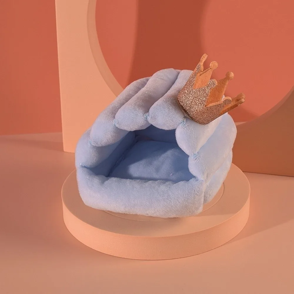 

Warm Hamster Cotton Nest Windproof Cartoon Small Pet Sleeping House Strawberry Design Thickened Pet Bed House Cage Accessory