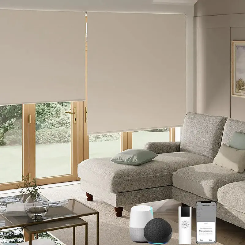 Electric Roller Shades. Zigbee hub & Alexa voice control. Ships from local warehouse to USA, Canada, Australia. Order your size