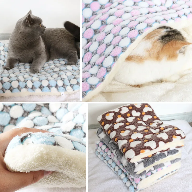 XL/XXL/XXXL Dropship Dog Bed Thickened Mat Pet Cat Soft Fleece Pad Blanket Mat Cushion Home Washable Rug Keep Warm Pet Supplies