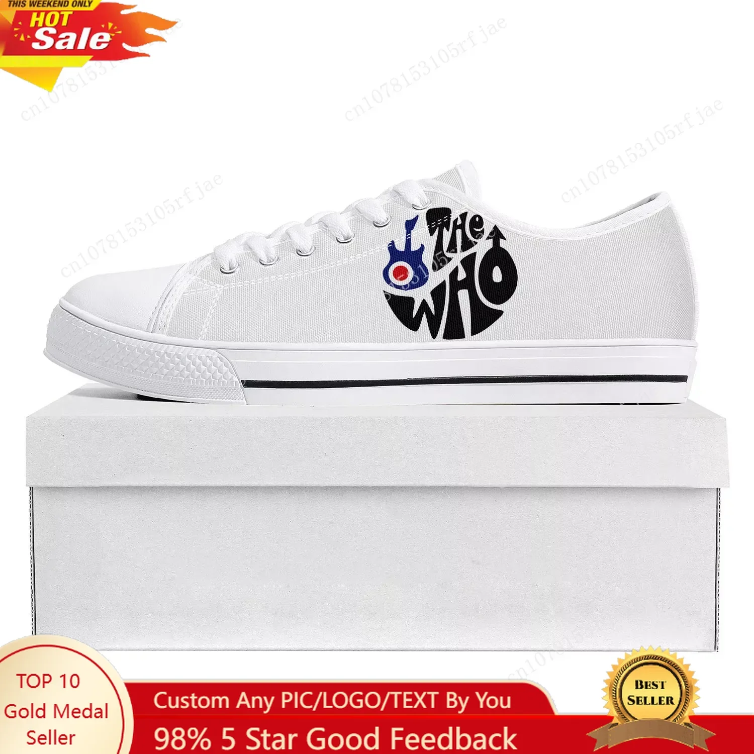 

The Who Pop Rock Band Low Top High Quality Sneakers Mens Womens Teenager Canvas Sneaker Prode Casual Couple Shoes Custom Shoe