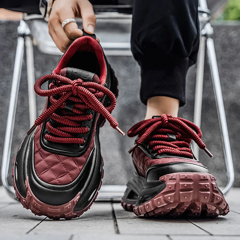 2026 new comfortable, fashionable and casual thick soled tires with high tide shoes
