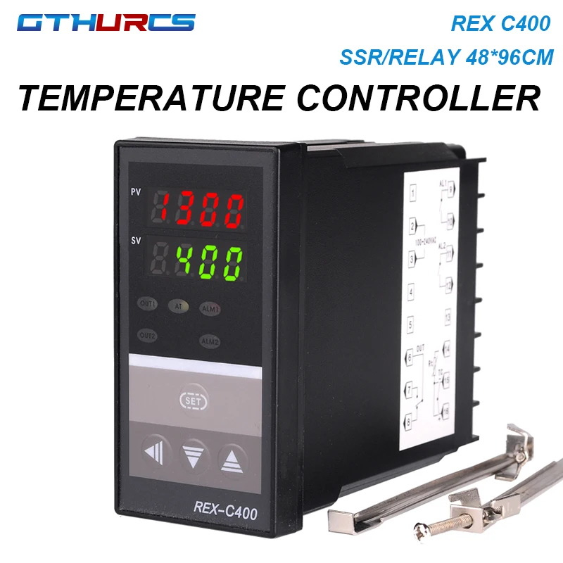 REX C400 PID intelligent temperature controller Universal REX-C400 Thermostat SSR Relay output REX-C400 48*96