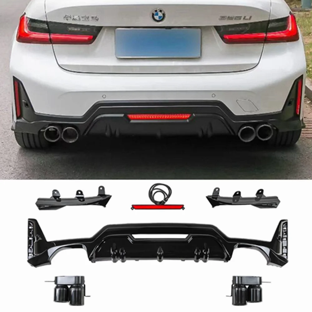 For BMW 3 Series exterior modification 2023 model, G20 later competitive model with light rear lip spoiler modification