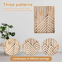 3Pcs Wood Wall Art Wall Sculpture Decor Openwork Wooden Wall Ornament Easy to Hang Timber Wall Artwork for Home Living Room 5