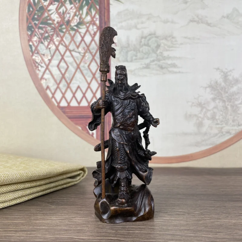 

Antique Style Large Guan Yu Figurine New Chinese Style Retro Artisan Home Office Decoration Craft Ornament