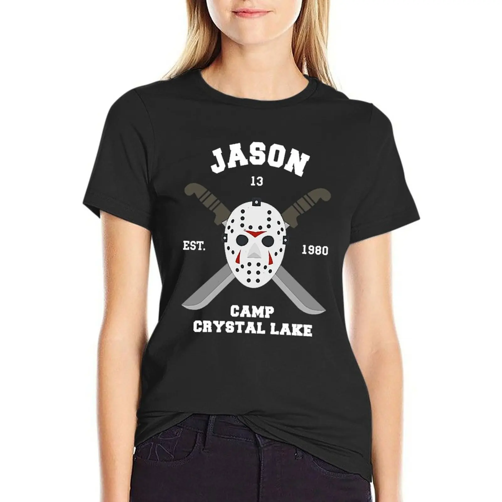 J Voorhees T-Shirt kristal danau baju lucu kemeja motif hewan untuk anak perempuan t-shirt gaun untuk wanita seksi