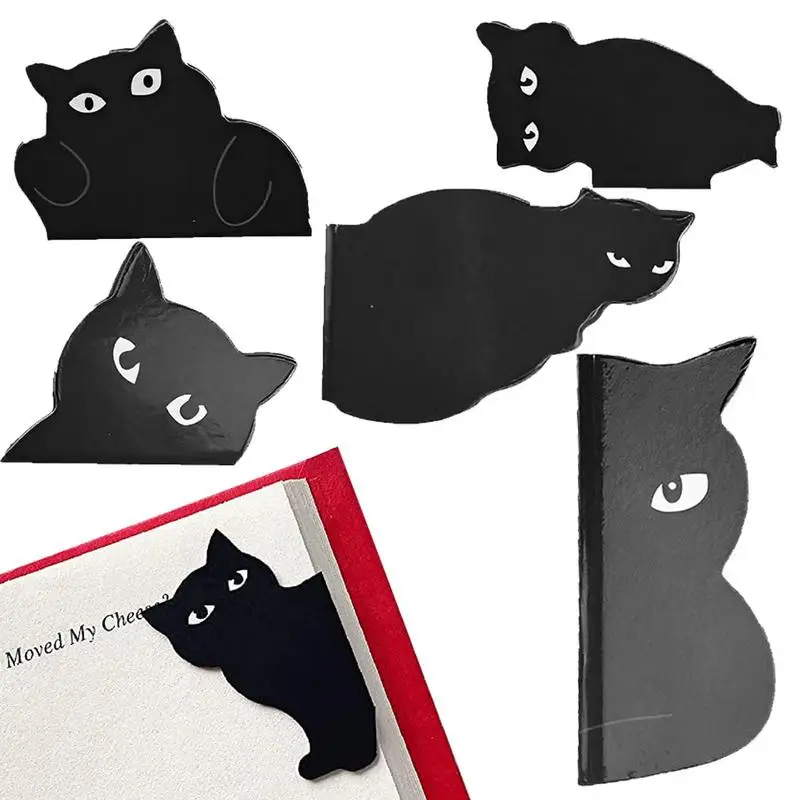 Cute Cat Bookmarks 6 Pieces Cute Cat Magnet Bookmark Clips Funny Offices School Gift Student Stationery Reading Accessories For