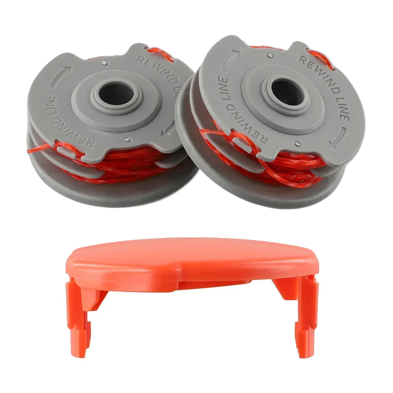 3 Pcs/set Strimmer Trimmer Spool & Line Set For Flymo Contour 500 Power Plus Grass Trimmer Spool Cap Cover For Lawn Mower