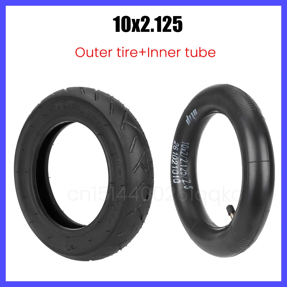 

10*2.125 Inner & Outer Tire Set for Ninebot F20 F30 Electric Scooter 10x2.125 Thick Rubber Tire with 152mm Inner Diameter Parts
