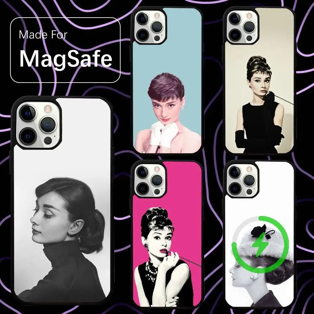 

A-AudreyS Hepburn Phone Case For iPhone 17,16,15,14,13,12,11,Pro,Max,Plus,Mini,SE,Air Magsafe Magnetic Wireless Charging