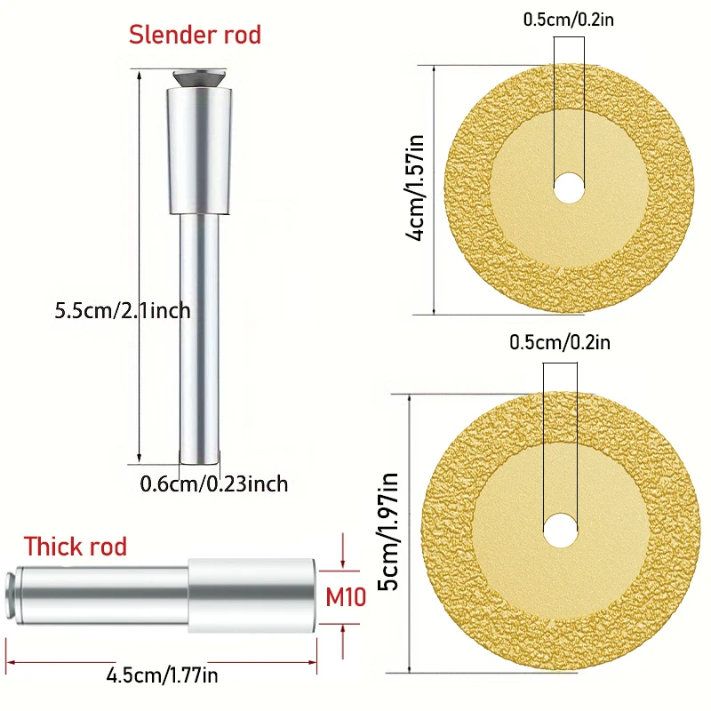 1set 40/50mm Mini Diamond Electric Grinding Cutting Disc Alloy Saw Blades for Metal Woodworking and Carving Durable Power Tool