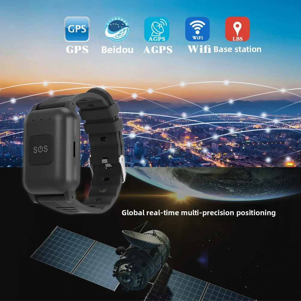 4G GPS Health Watch G69 Child and Elderly Locator Bracelet with Temperature, Heart Rate, Step, and Calorie Monitoring