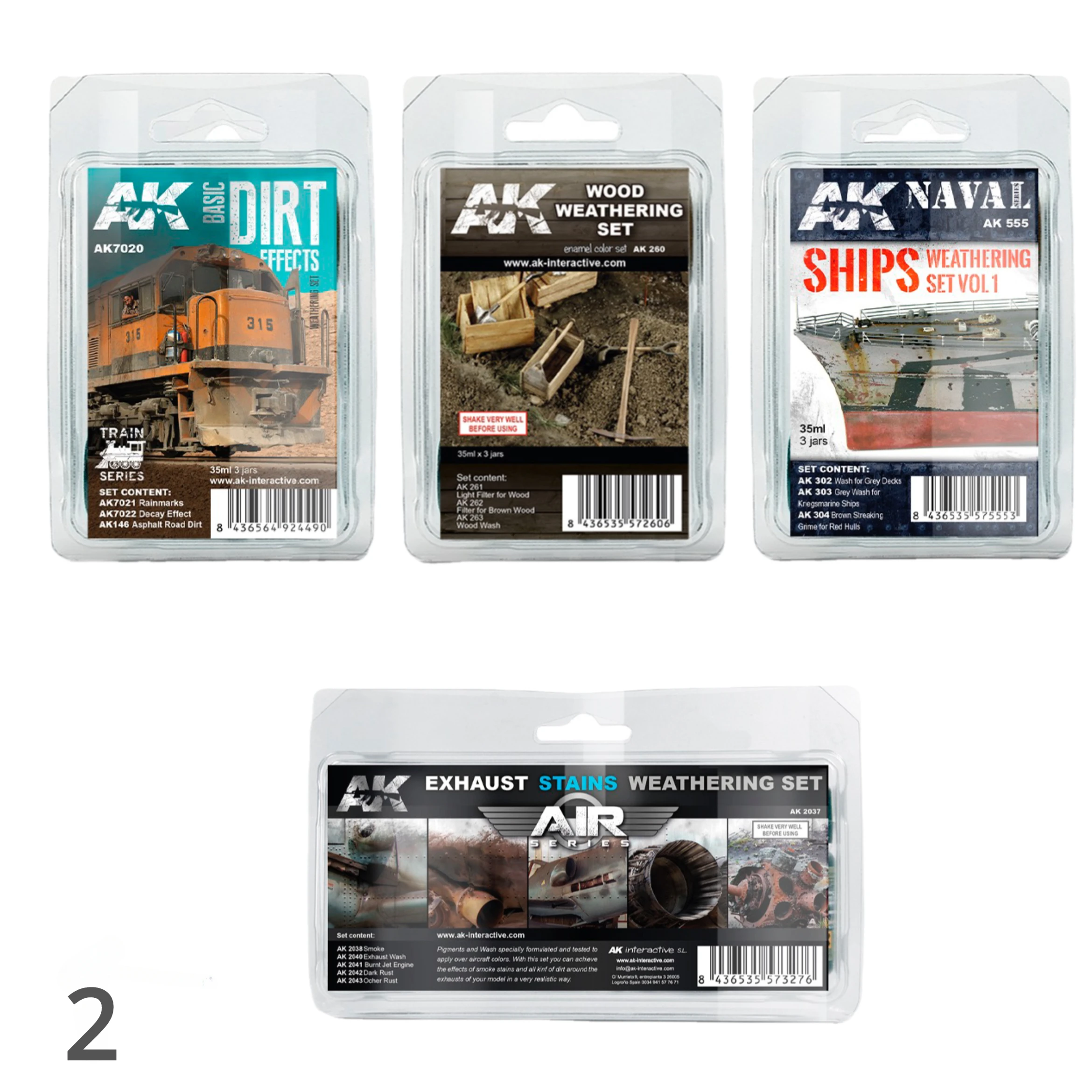 

AK Interactive Weathering/Dust/Mud Effects Enamel Color Paint Set for Modelling,(link 2),more colors in store