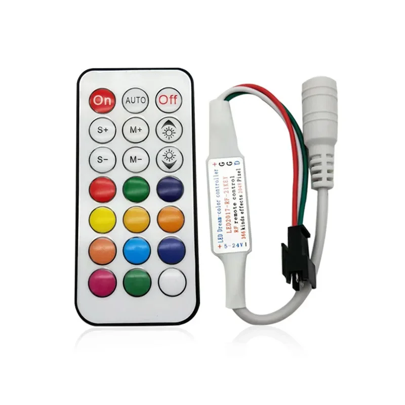 WS2815 WS2813 Controller luci a LED RF 14key 21Key Remote Wireless 350 + Dream Effect 4pin SM JST RGB IC Led Strip Light DC5-24V