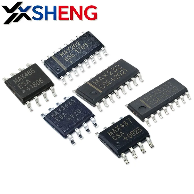 10PCS MAX202CSE MAX232CSE MAX3232CSE MAX3485ESA MAX485ESA MAX487CSA SOP8 SOP-16 Low-Power Transceiver Chip MAX202 MAX232 MAX3232