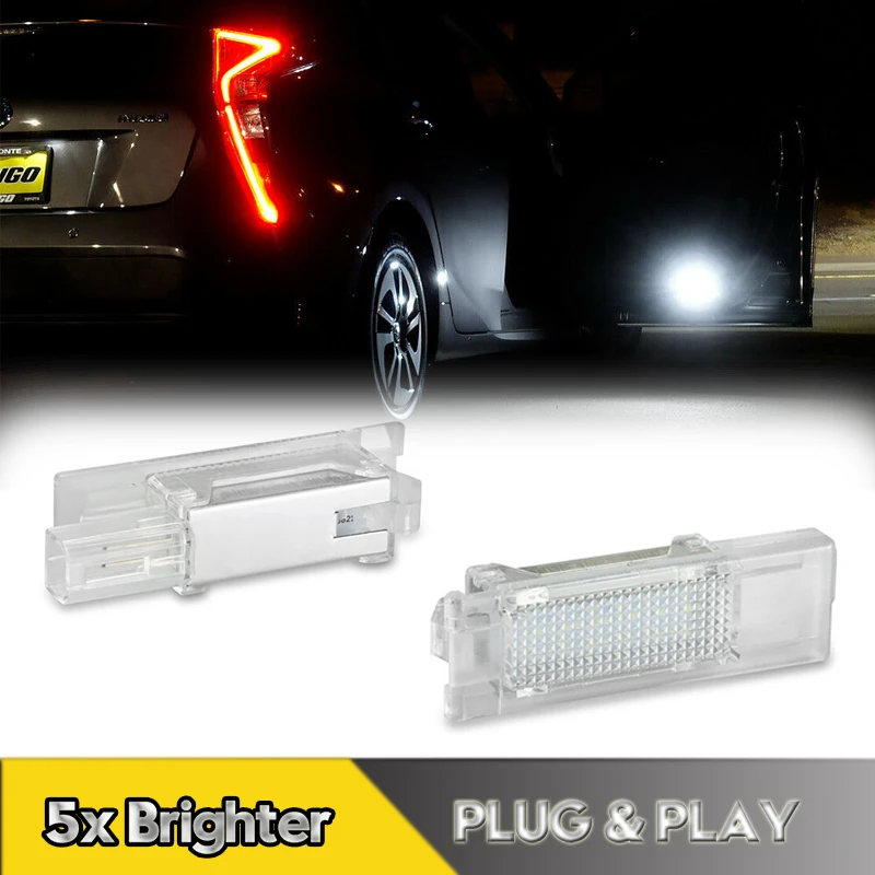 

2Pcs For Fiat 500X 500L Dodge Challenger LED Door Courtesy Footwell Lights Trunk Luggage Lamps For Alfa Romeo 147 159 Giulietta