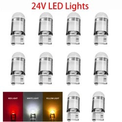 10 szt. Lampka LED 24V T10 W5W żarówka samochodowa SMD do samochodu ciężarowego do odczytu światła lampka tablicy rejestracyjnej białe 6000K 24V akcesoria dioda