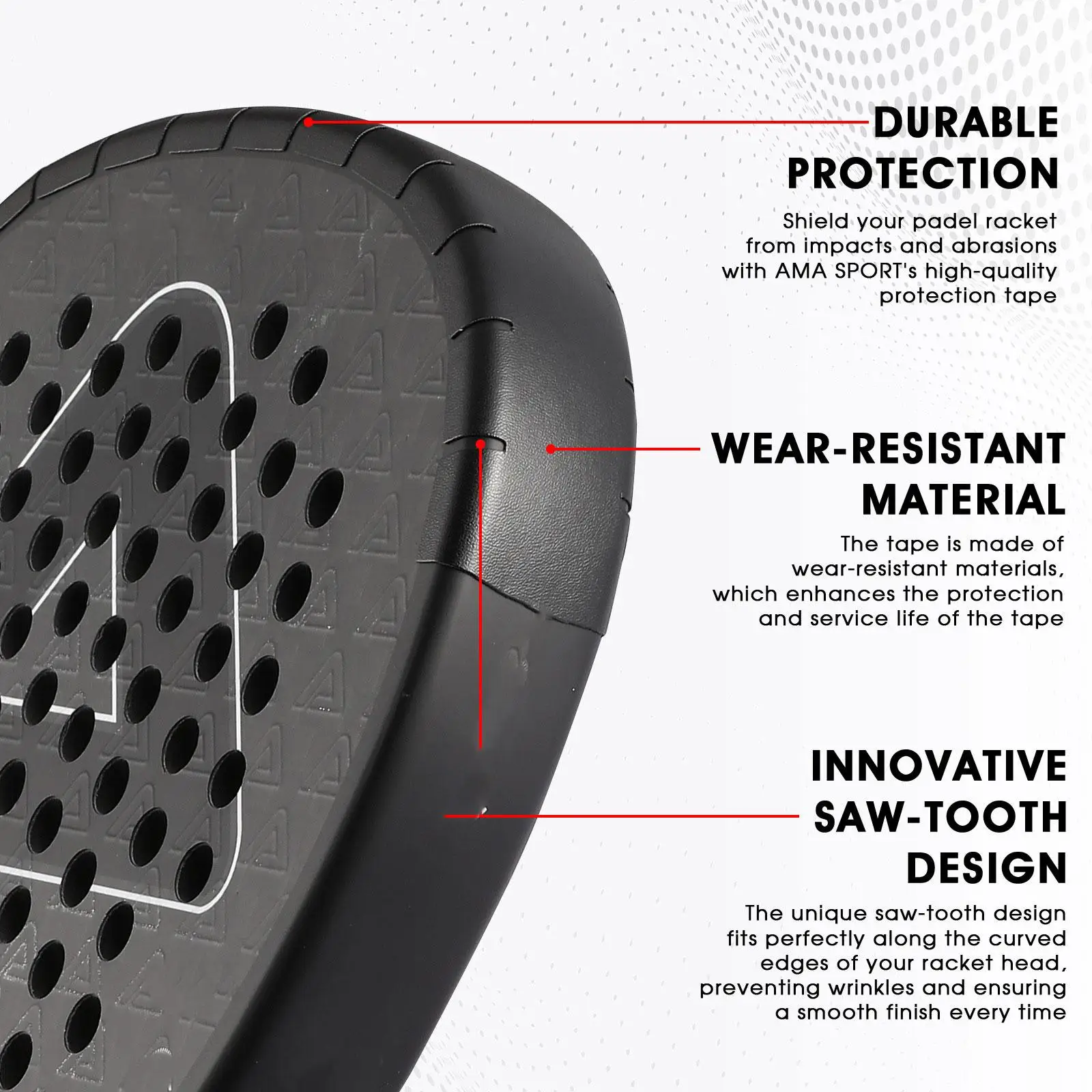 شريط حافة مجداف كرة البيسبول ملحق شريط حماية مضرب كرة المخلل، شريط حافة مضرب تنس الطاولة