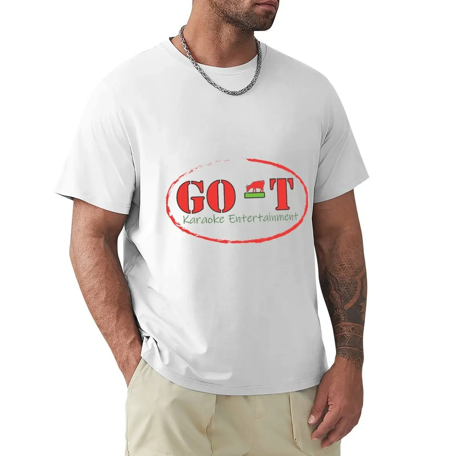 GO-T Karaoke Entertainment Logo T-Shirt korean fashion vintage t shirts anime t shirts Men's cotton t-shirt