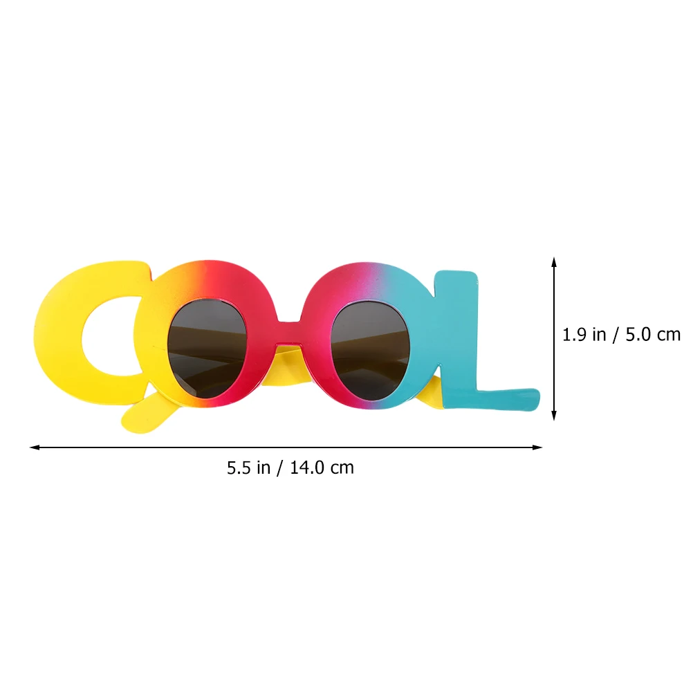

2pcs Colorful Sunglasses Beach Glasses Photo Taking Eyewear Hawaii Party Accessories Lightweight Fashionable Novelty for Summer