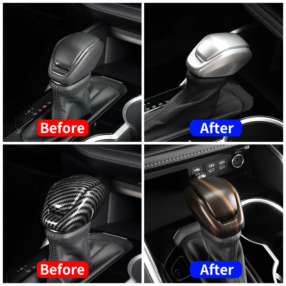 Gear Shift Knob Cap Cover Trim for Toyota Highlander RAV4 2020-2025 Harrier Venza 2022 Interior Decor Refit Accessories Sticker
