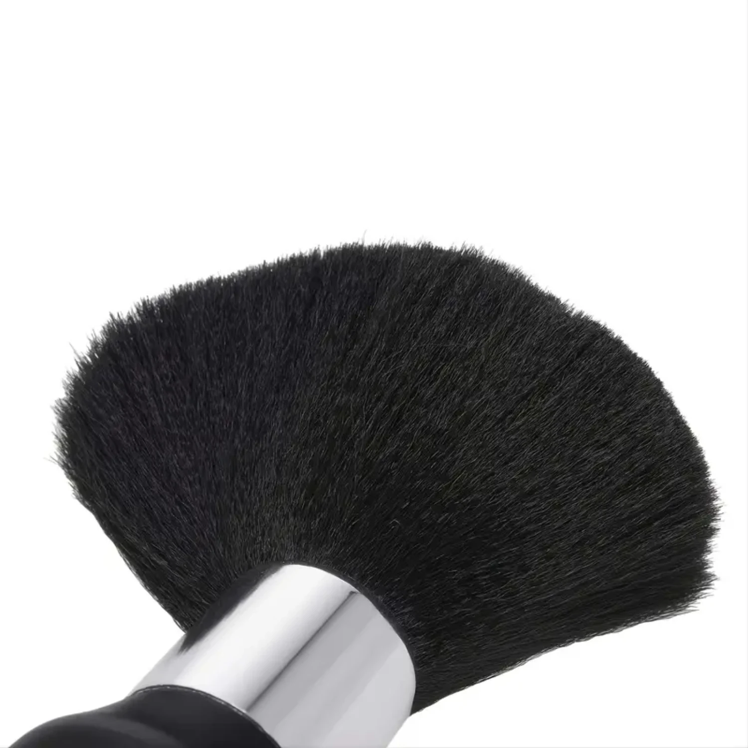 Cepillo de plumero suave para el cuello de peluquero para cortar y limpiar el cabello, plumero de barrido suave con mango de plástico para cepillar H