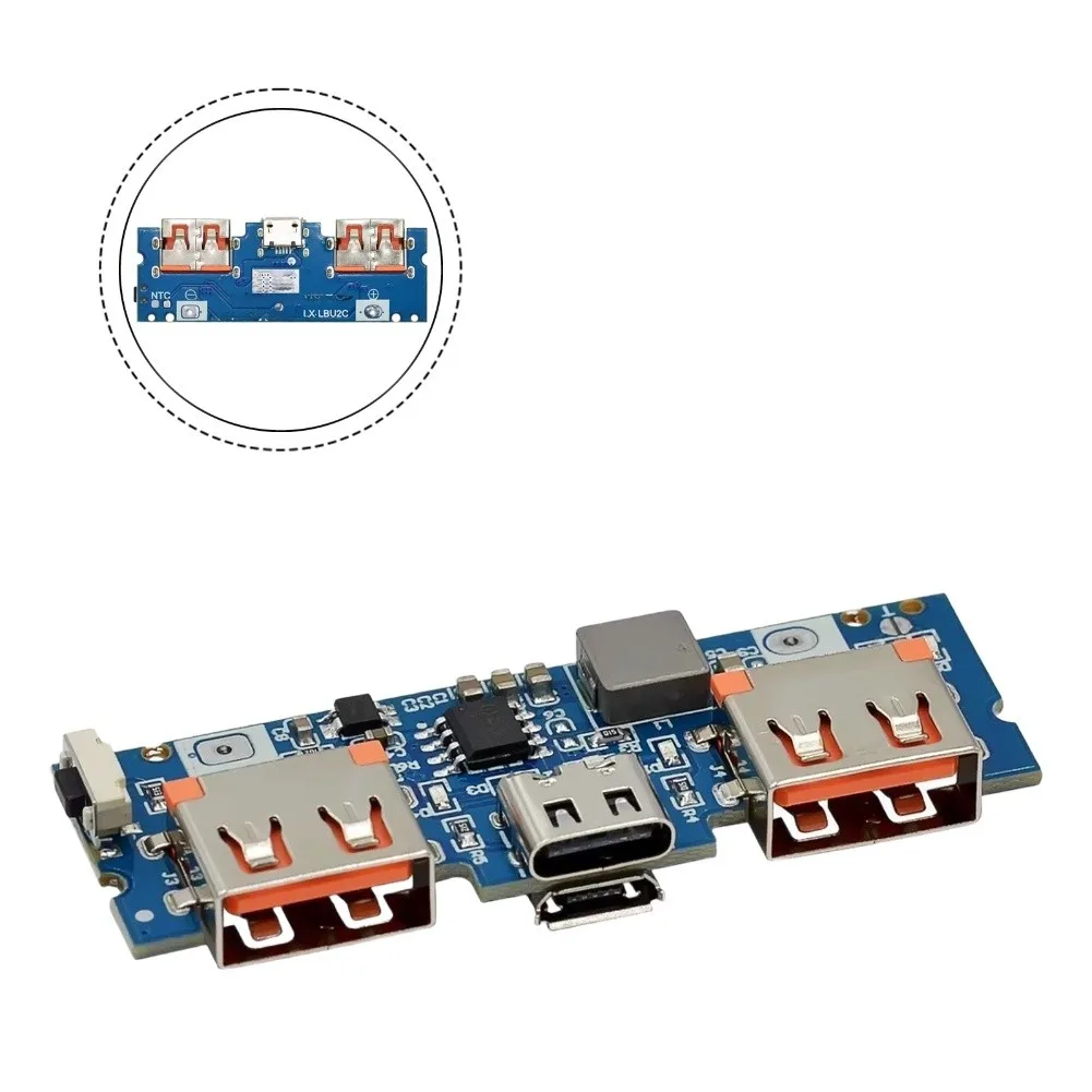 

Плата управления для повербанка (1 шт.), двойной USB, 5В 2.4А, с LED-индикатором, для быстрой зарядки