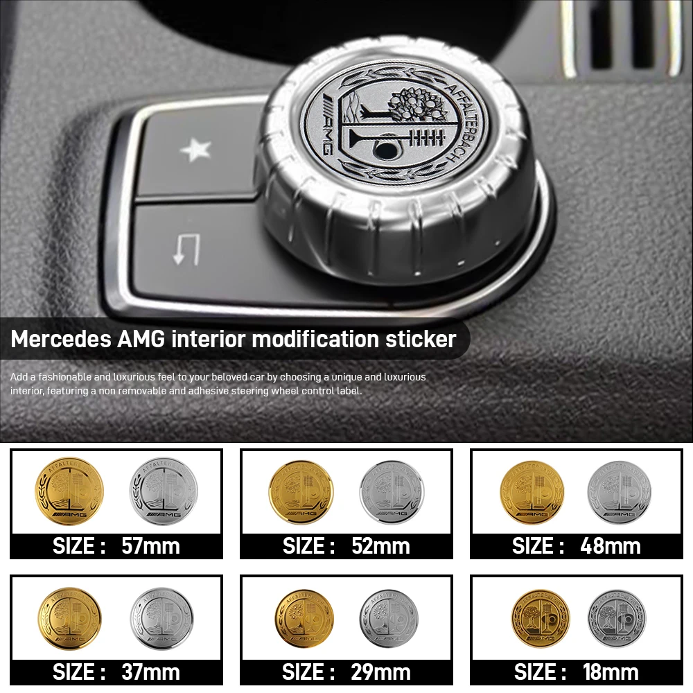 1pc 3D AMG Badge Engine Car Start Stop Button Cover Emblem Sticker for Benz GLA CLA GLE W176 W246 W166 C117 X156 R172 W212 W205