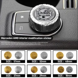 1szt 3D AMG Badge Engine Car Start Stop Button Cover Emblem Naklejka do Benz GLA CLA GLE W176 W246 W166 C117 X156 R172 W212 W205