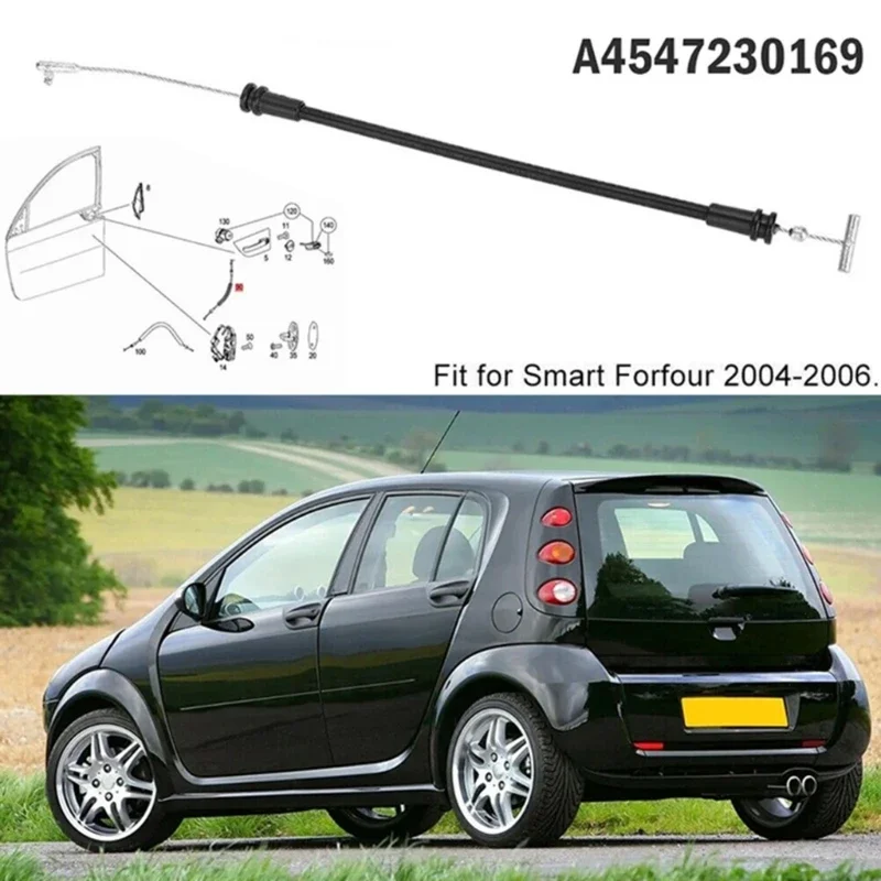 4547230169 Bowdens Cable Door Lock Front on Both Sides For Smart Car Forfour(454) 1 Generation 2004-2006