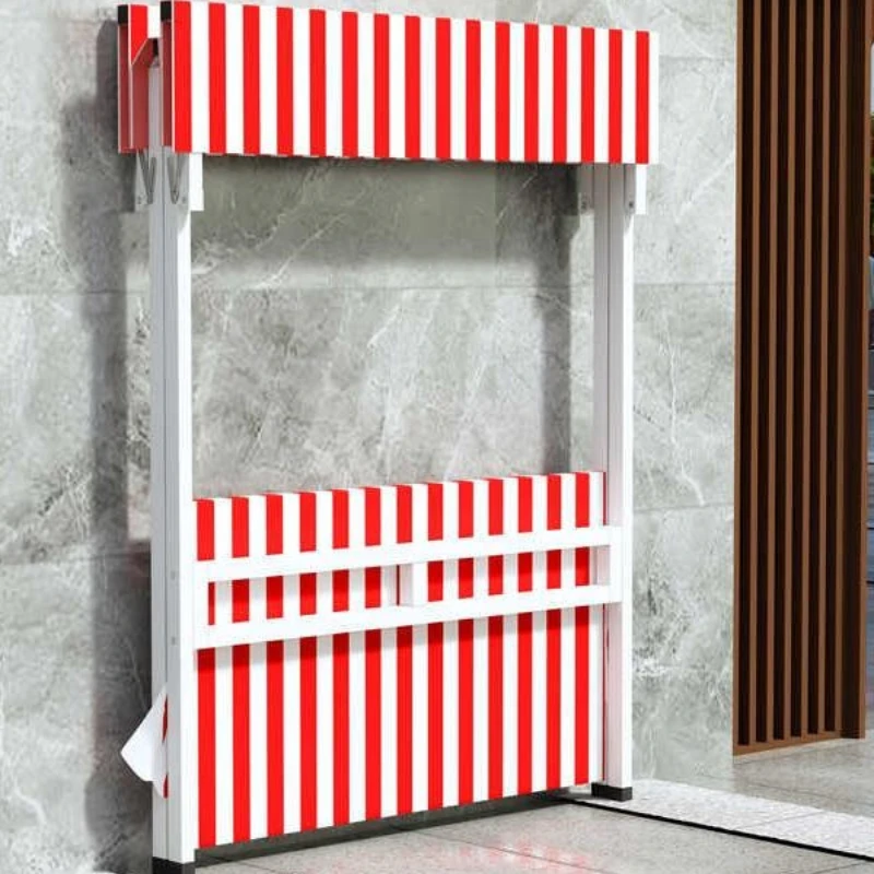 Outdoor mobile foldable market night market booth wrought iron flower stand stall promotion booth