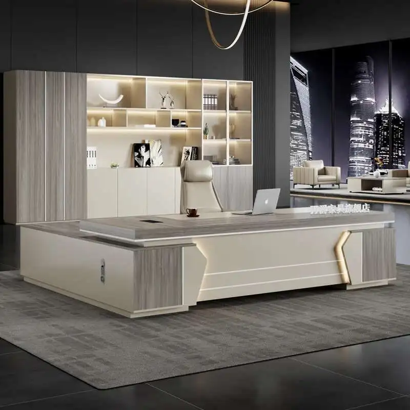 

Organizer L Shaped Office Desk Minimalist Wooden Secretary High End Office Desk Combination European Escritorio Office Furniture