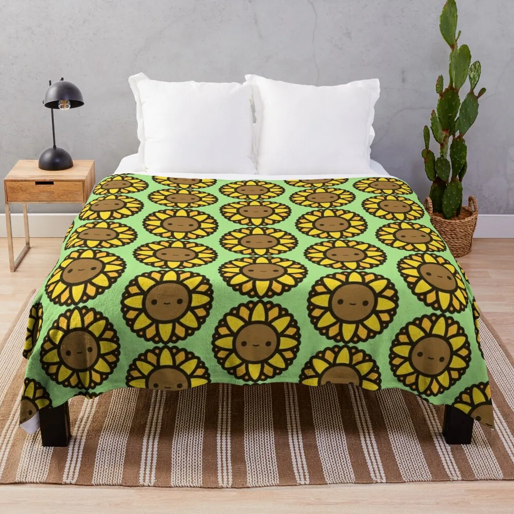 

Cute sunflower Throw Blanket for winter Designers Blankets