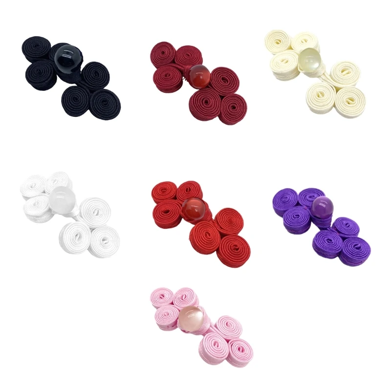 1pair Colorful Adjustable Sewing Fasteners Featuring Chinese Traditional Buttons Perfect for Sweater Scarf Cardigan