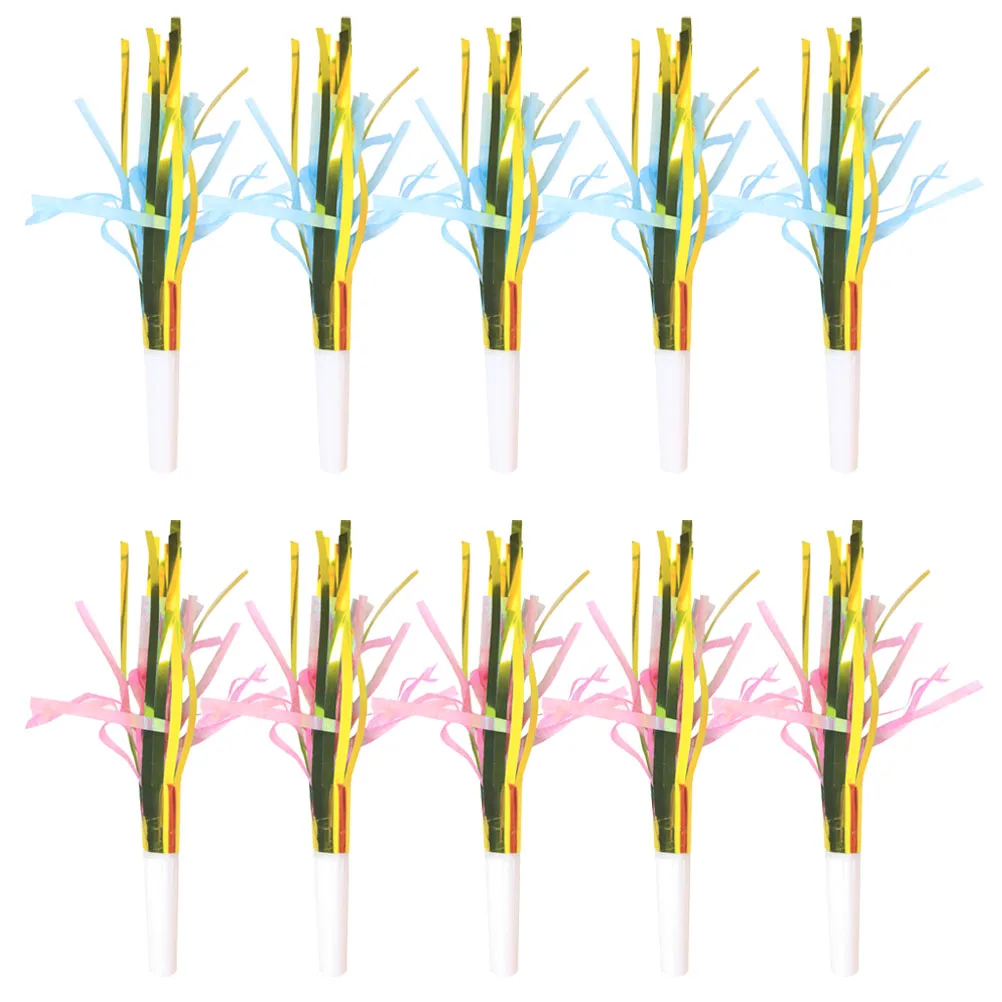 

20 Pcs Dragon Tassel Party Cheerleader Prop Blowers Colorful Cheerleader Props Bright Supplies Blowouts Whistles