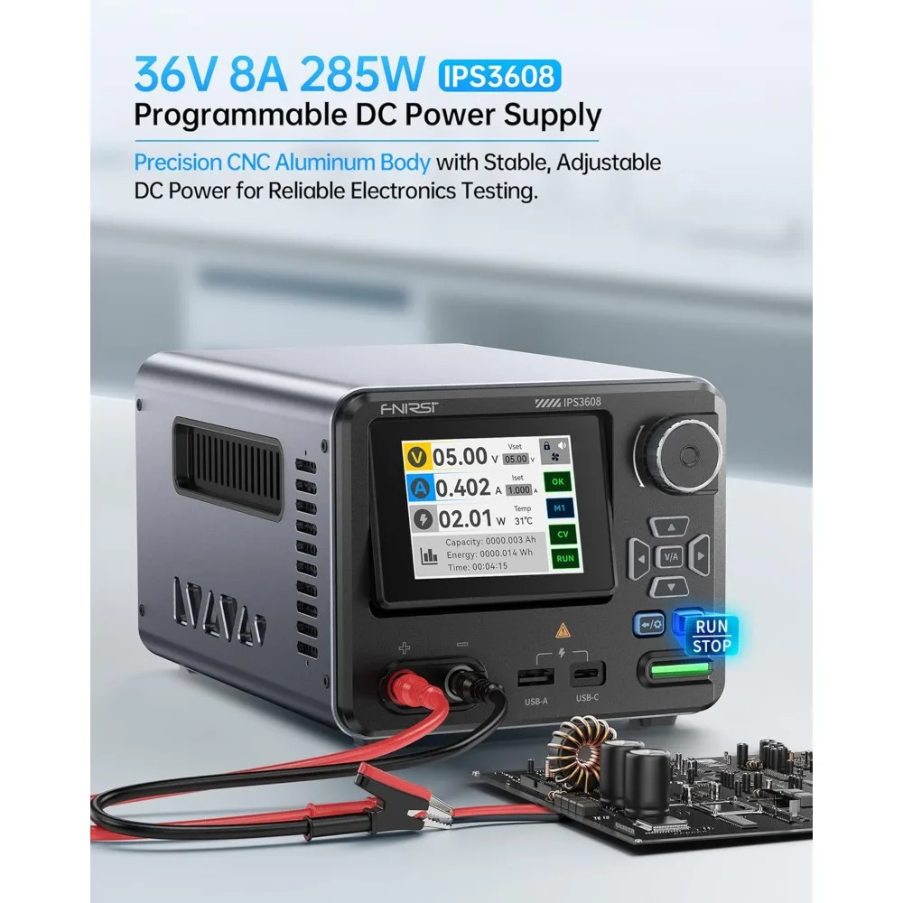 الأثاث التجاري IPS3608 تيار مستمر مصدر الطاقة مقعد متغير 36 فولت 8A مع تموج منخفض USB منفذ C قابل للبرمجة 4 أرقام #1