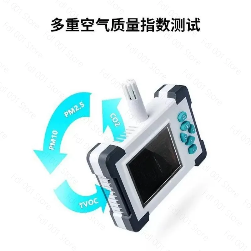Air Quality Monitor, Portable Gas Analyzer Co2 Air Monitor Sales Detector,  Pm2.5 Tvoc AQI Humitity Dust Particle Meter Tool