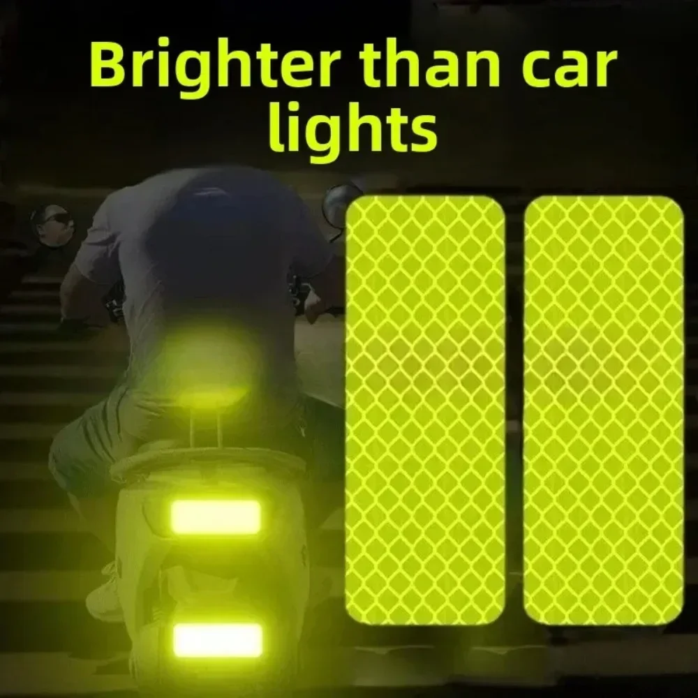 10 قطعة تعزيز نمط أمان القيادة الليلية لمصد السيارة ملصقات شريط أمان عاكس لقطع غيار السيارات