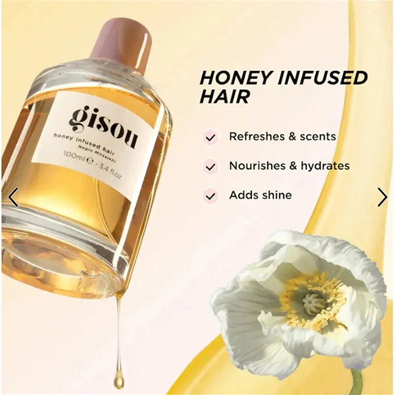 Wild Rose Honey Infused Hair Perfume Travel-Friendly Long-Lasting Fragrance Moisturizing Nourishing Hair Care Essence Oil Duo