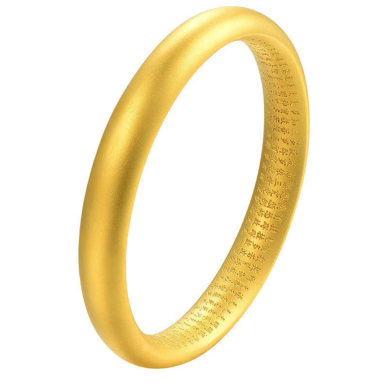 24K الذهب الحقيقي 999 نمط جديد الصلبة الذهب Loach عودة سوار واسعة الصلبة سطح غير يتشويه مع ختم عادي دائرة مغلقة مجوهرات