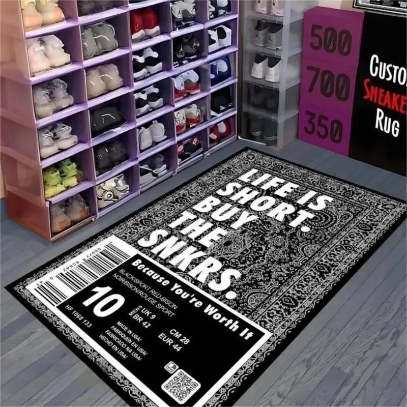 Sneaker Box Carpet Mat Rug Non-slip Home Decoration Floor Mat Carpet Home Bedroom Decor Carpet Living Room Rug Bedroom view 3